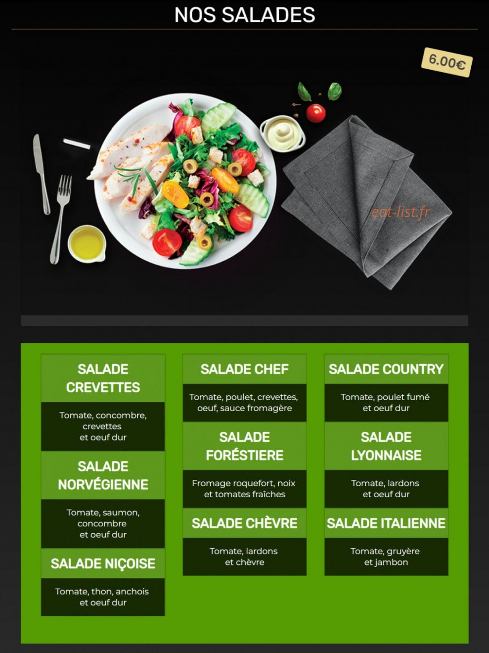 Le Burger Artisanal — carte page 4