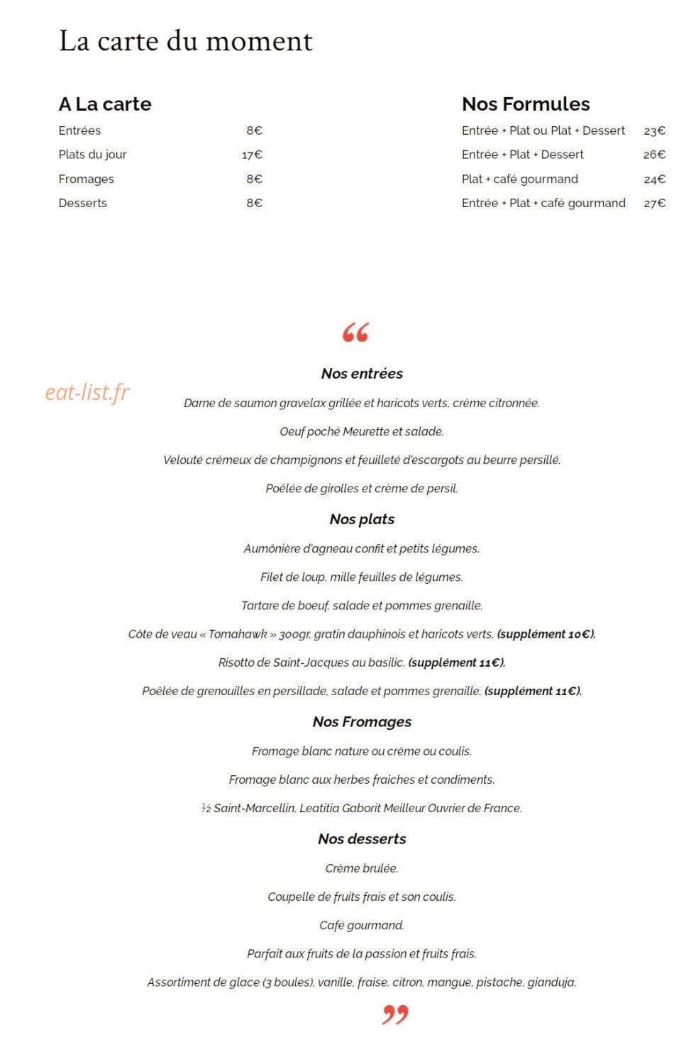 Le Florentin — carte page 1