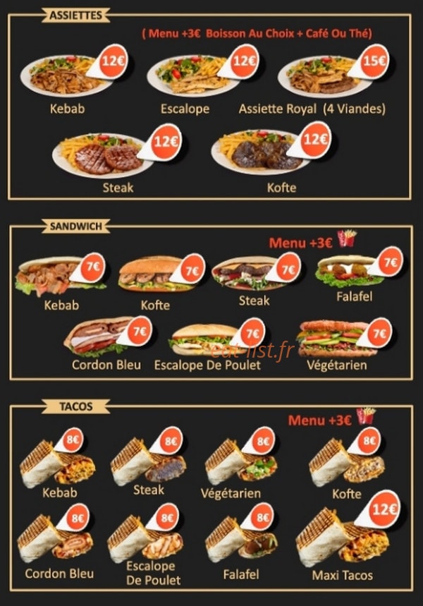 Le restaurant du parc — carte page 3