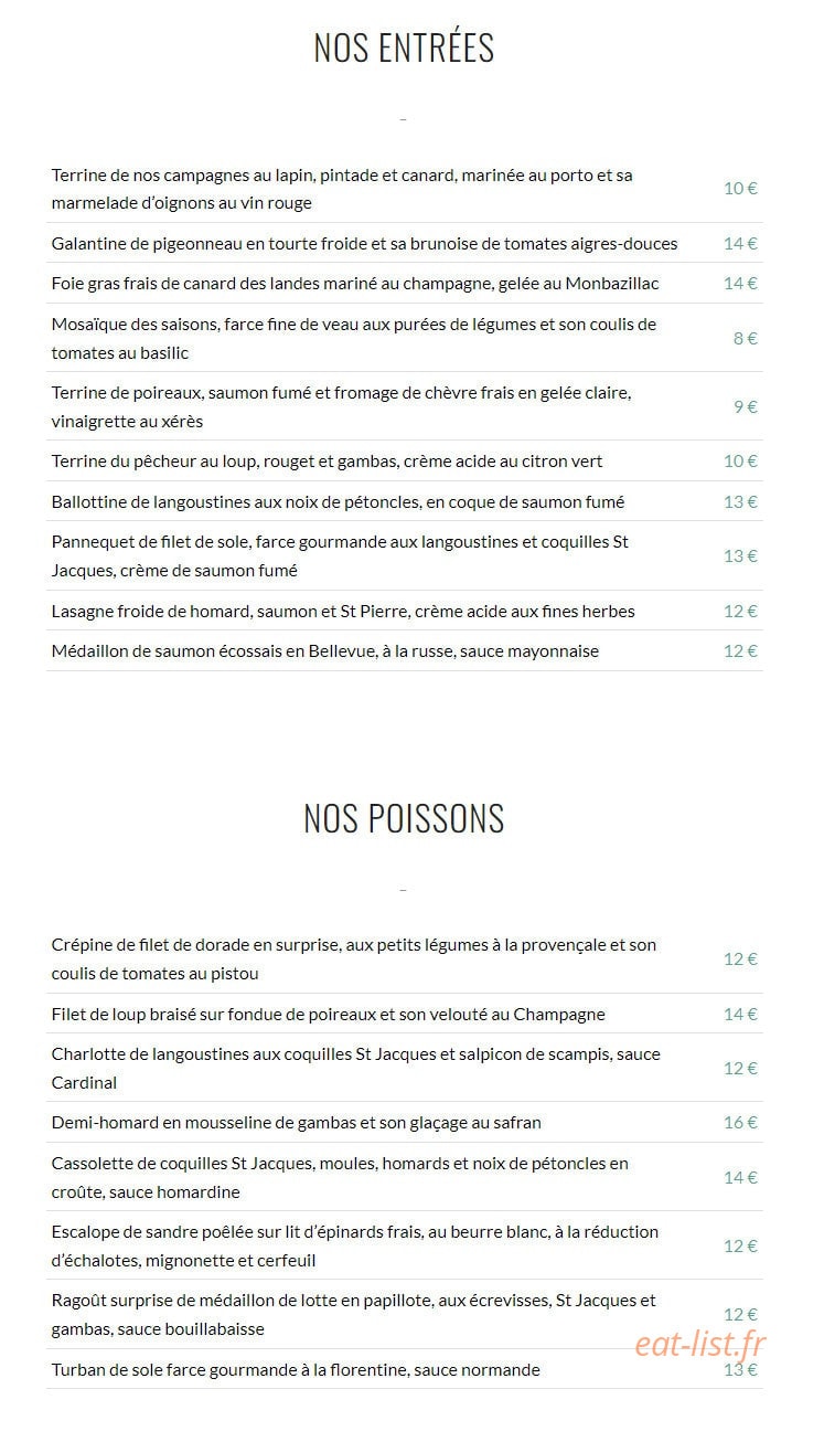 Le Séraphin — carte page 1
