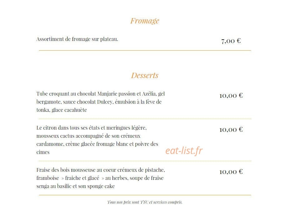 Le zeste gourmand — carte page 3