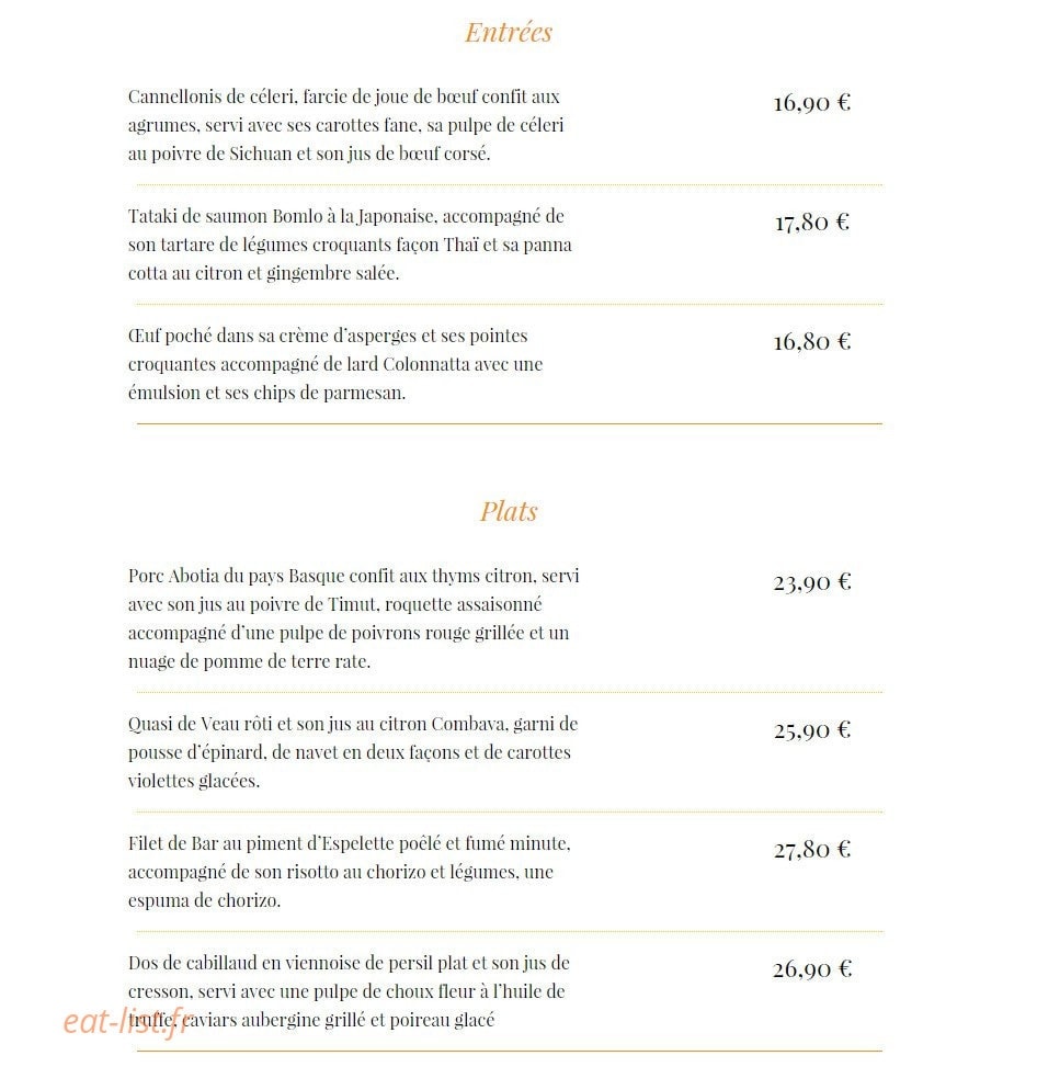 Le zeste gourmand — carte page 2