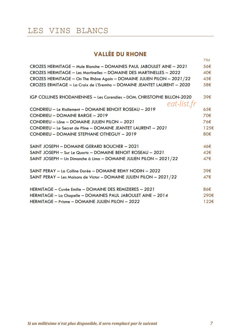 Les Canailles de Raphael — carte page 7