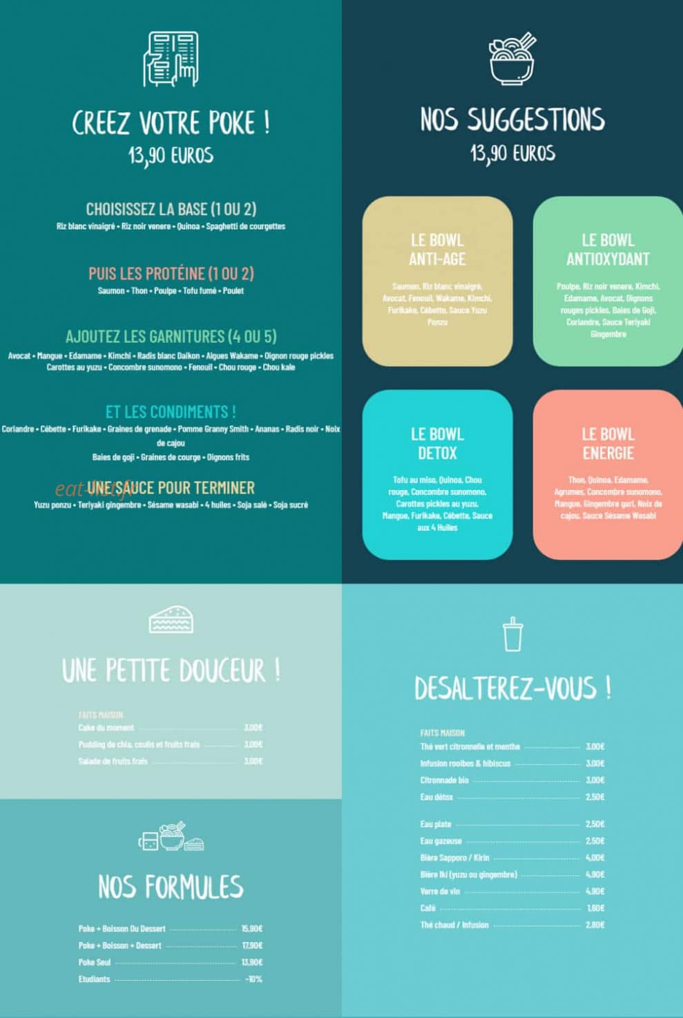 Ly-Lan Poke Bar — carte page 1