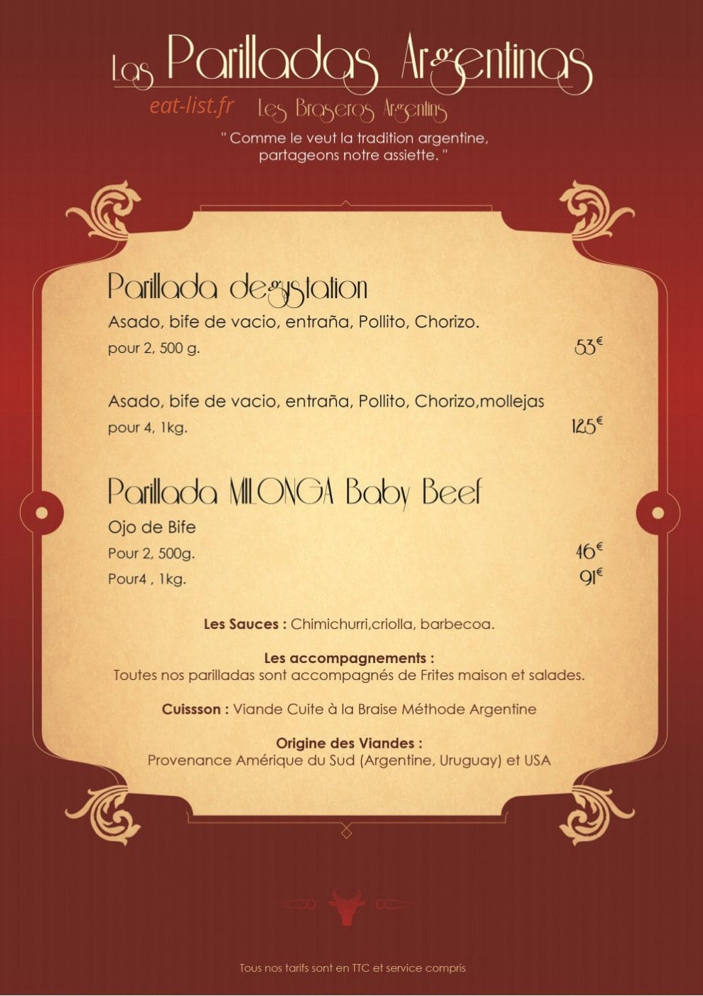 Milonga Restaurante — carte page 5