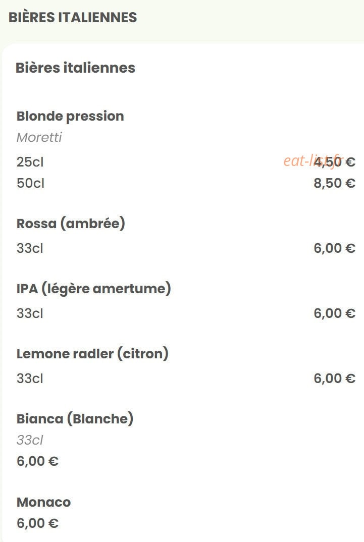 Mima ristorante — carte page 26