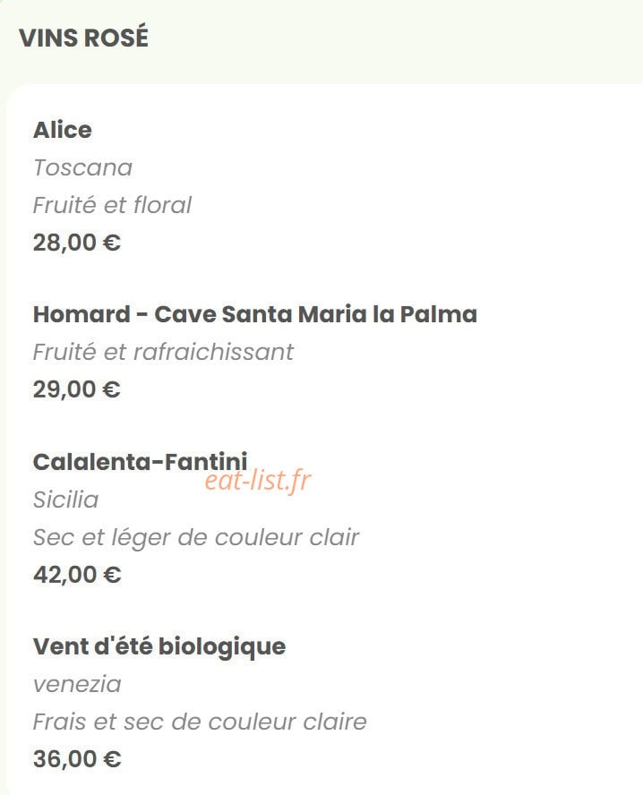 Mima ristorante — carte page 34