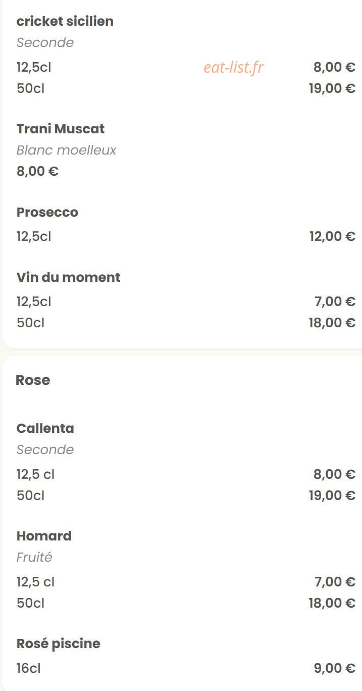 Mima ristorante — carte page 29