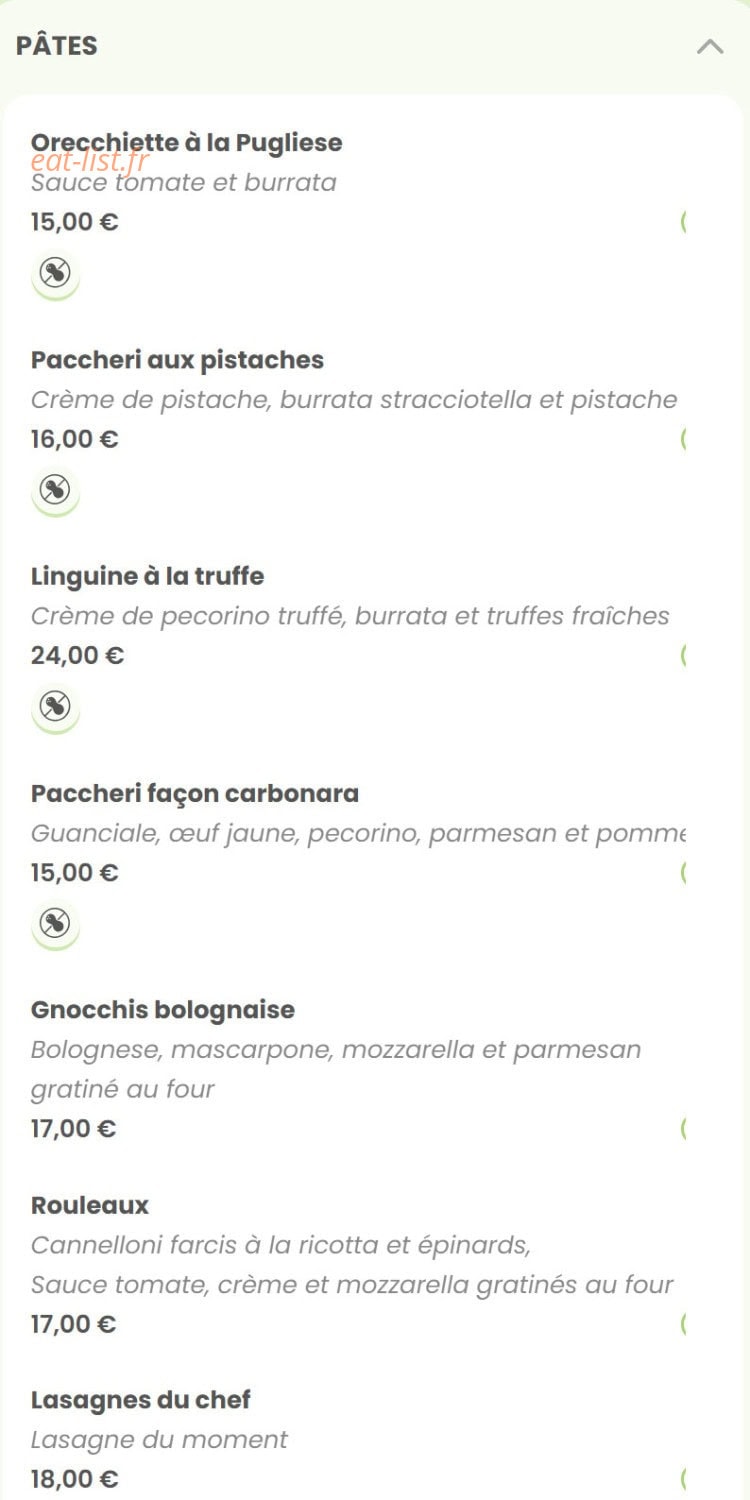 Mima ristorante — carte page 4