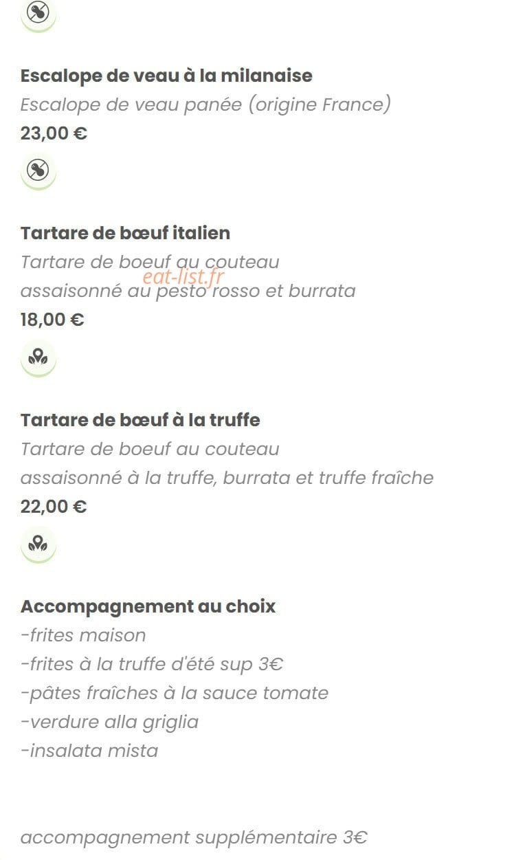 Mima ristorante — carte page 6