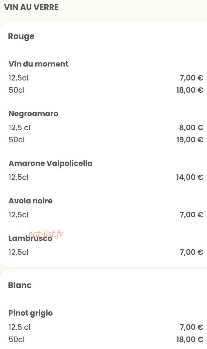 Mima ristorante — carte page 28