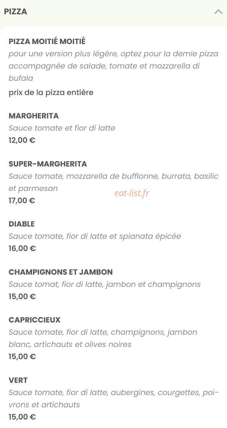 Mima ristorante — carte page 8