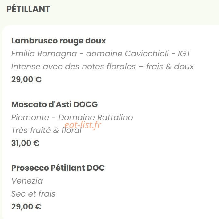 Mima ristorante — carte page 31