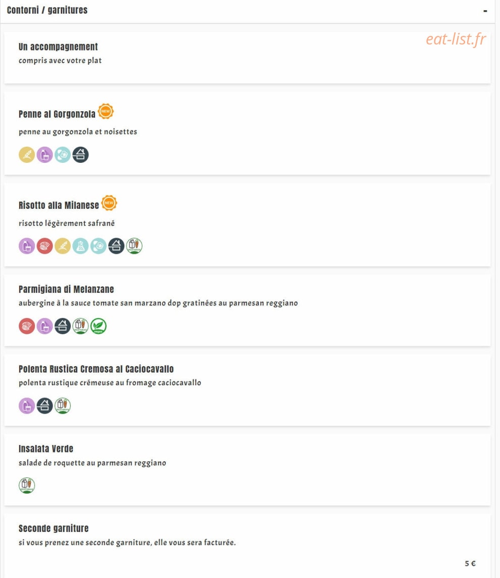 Nano Trattoria — carte page 8