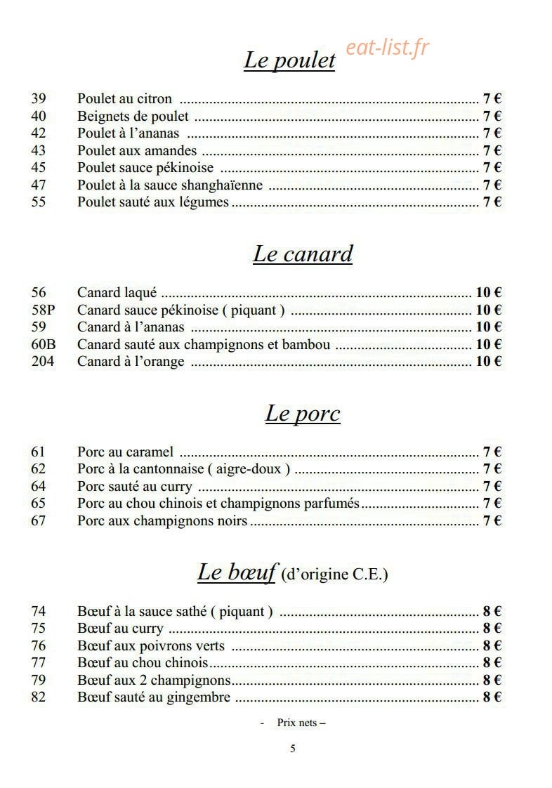Nouveau Pavillon — carte page 4
