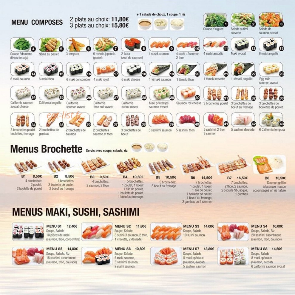 Oksushi — carte page 3