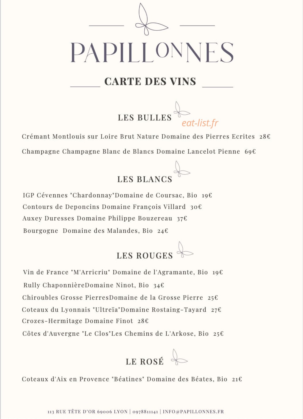 Papillonnes — carte page 3