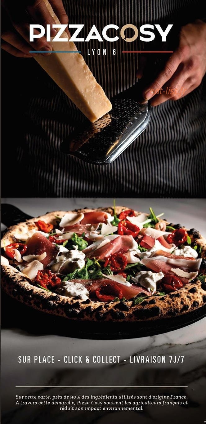 Pizza Cosy — carte page 1