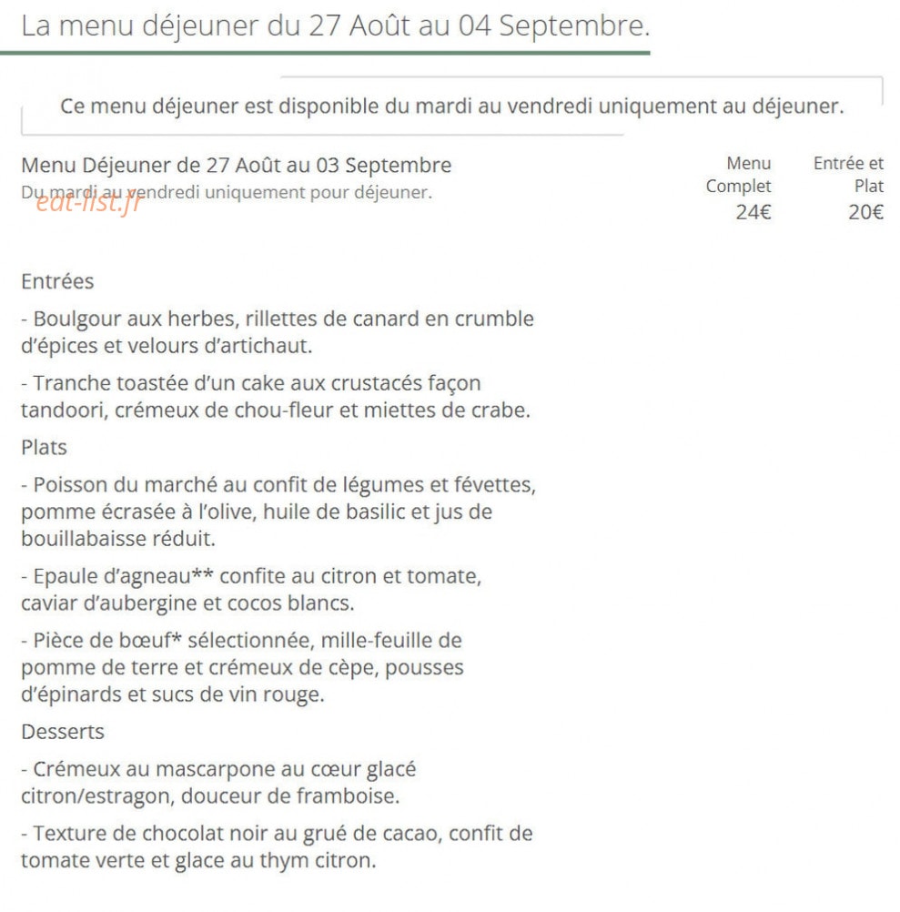 PY Restaurant — carte page 4