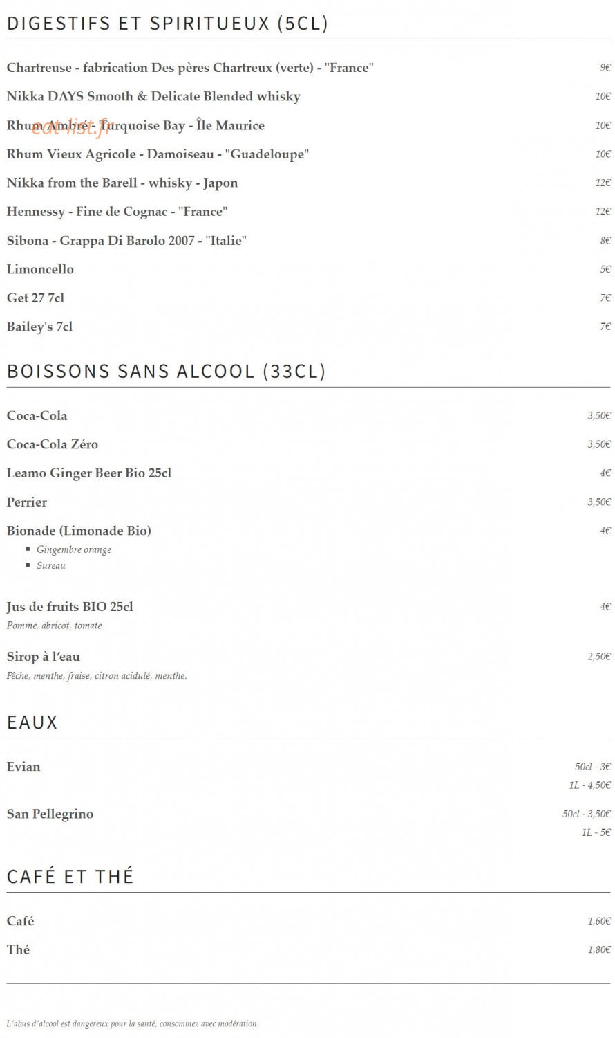 Restaurant Le K2 — carte page 3