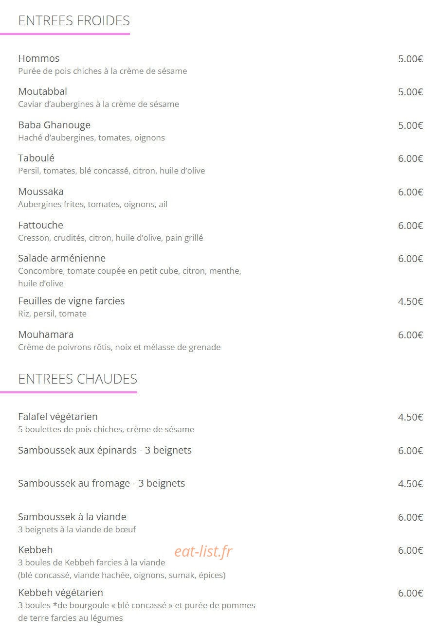 Rose de Damas — carte page 1