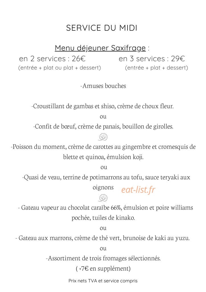 Saxifrage — carte page 1