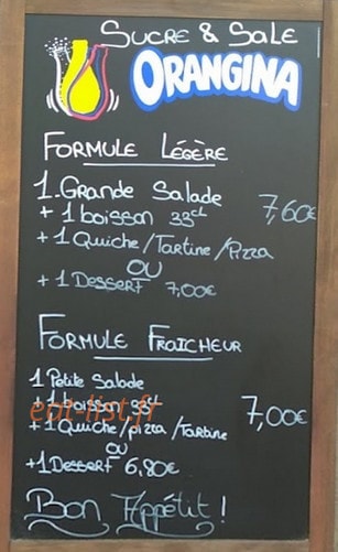 Sucré & Salé — carte page 1
