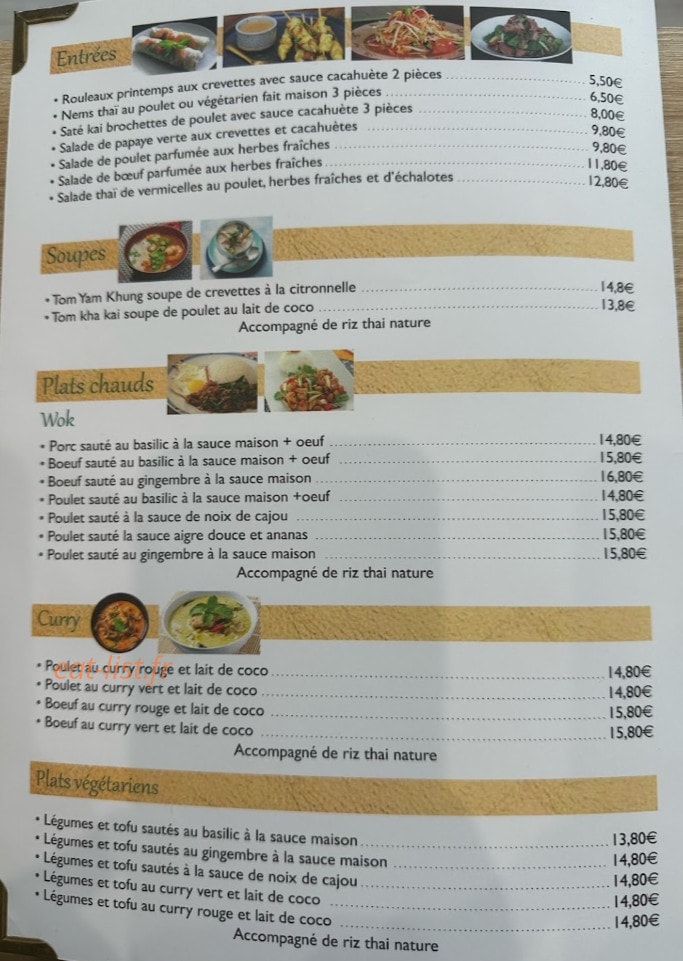 Taam thai — carte page 1