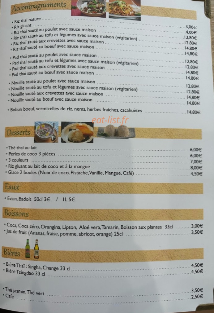 Taam thai — carte page 2