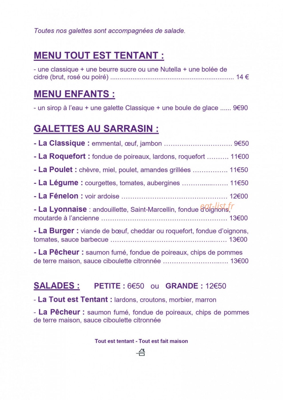Tout est Tentant — carte page 2