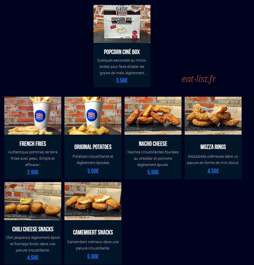 U's Canteen — carte page 5