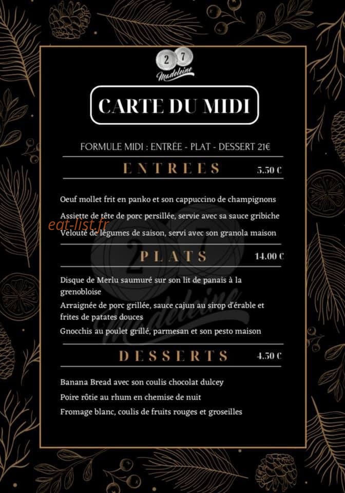 27 Madeleine — carte page 1