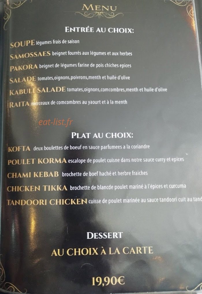 Afghan Kitchen — carte page 2