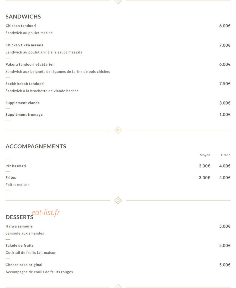 Agra tandoori — carte page 4