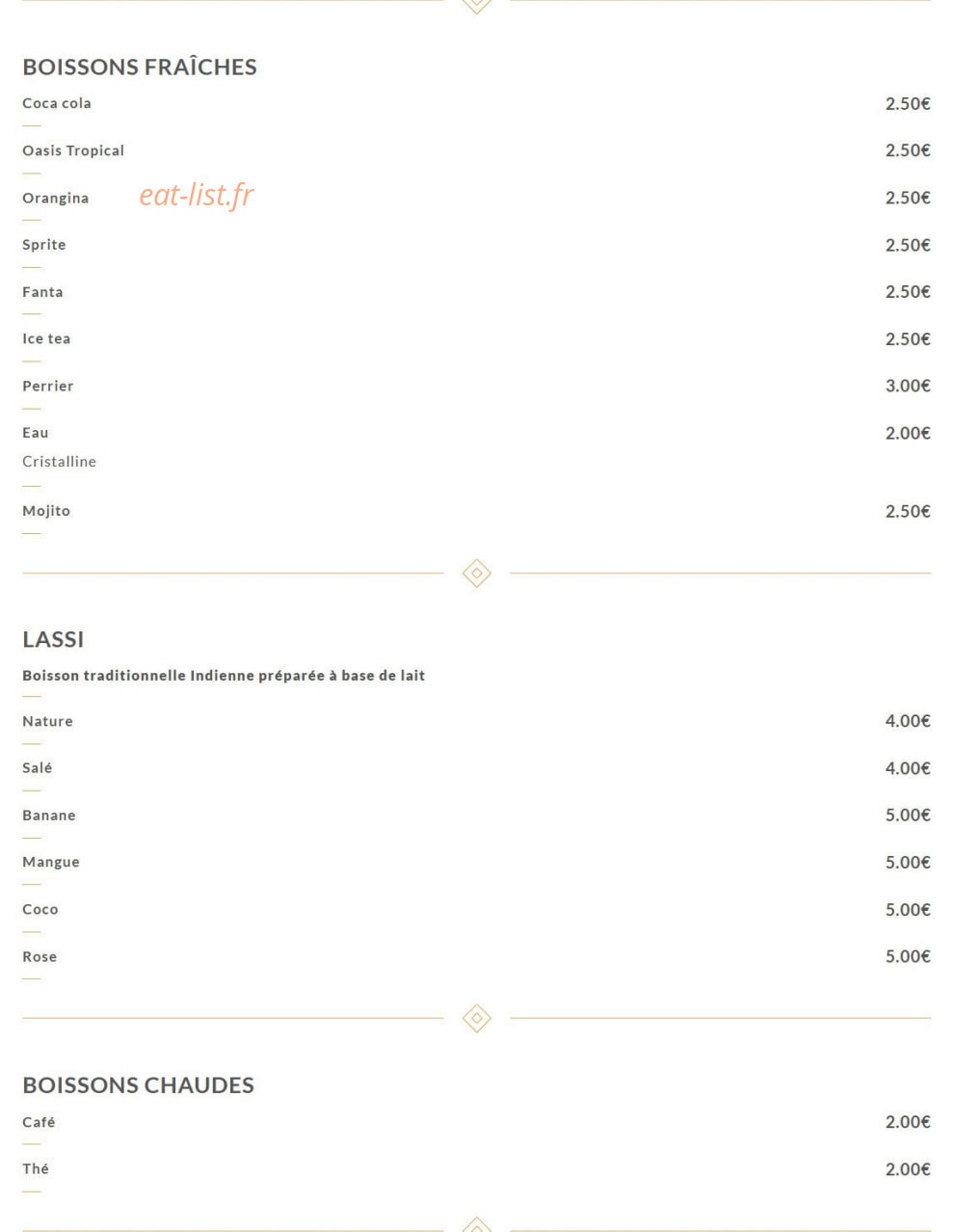 Agra tandoori — carte page 5