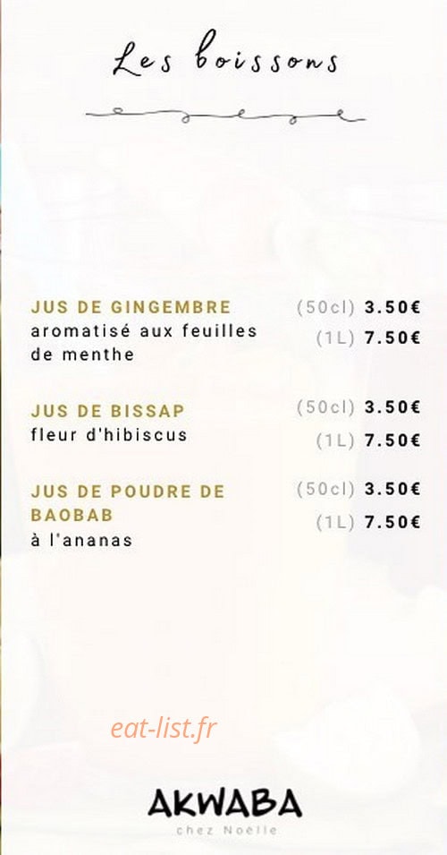 Akwaba chez Noelle — carte page 9