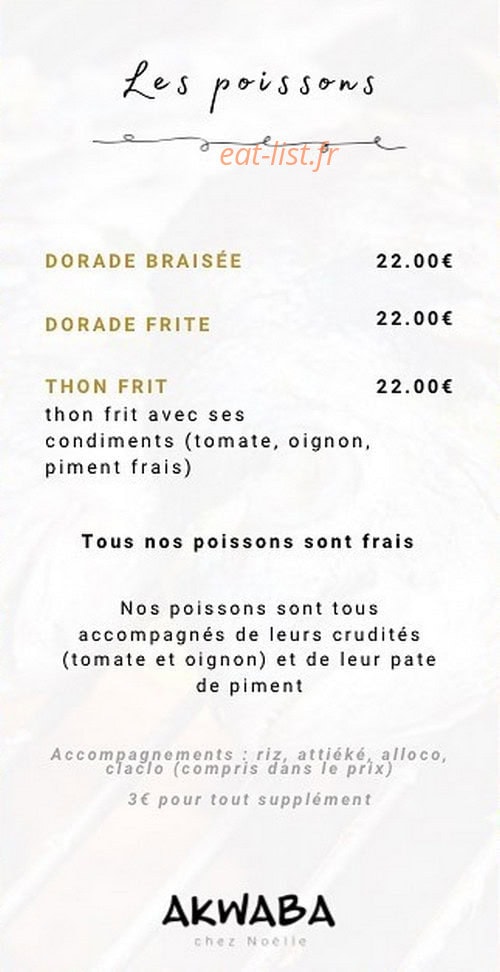 Akwaba chez Noelle — carte page 4