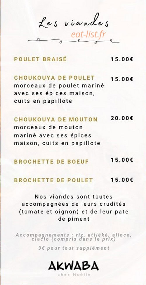 Akwaba chez Noelle — carte page 5
