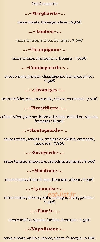Au Coin de Table — carte page 1