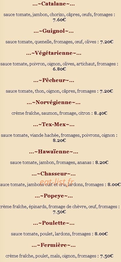 Au Coin de Table — carte page 2