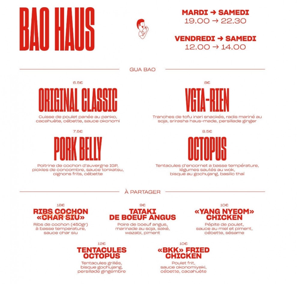 Bao Haus — carte page 1