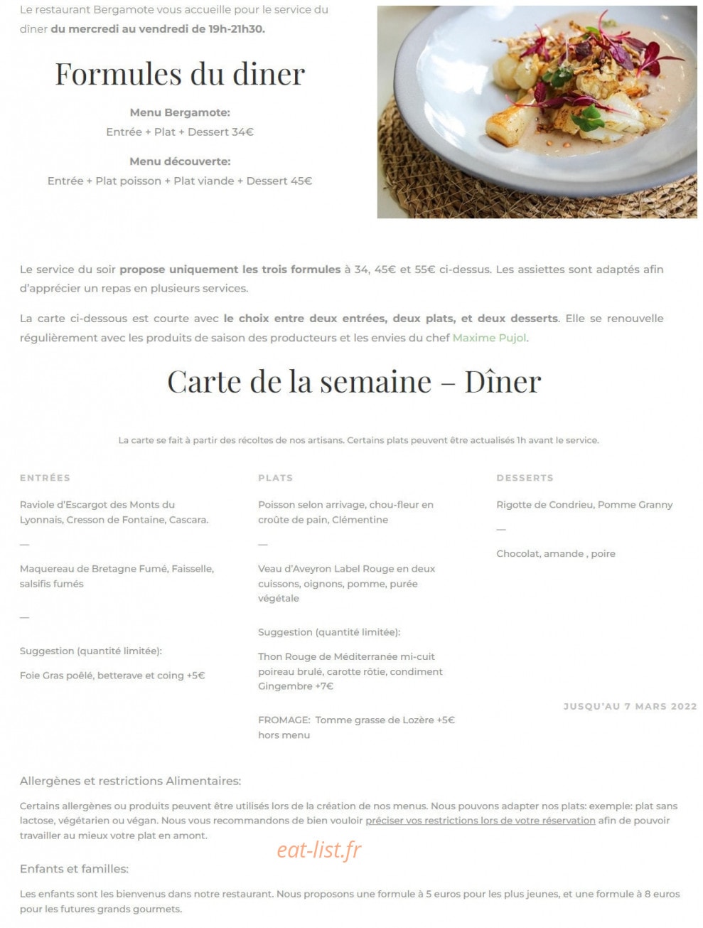 Bergamote — carte page 2