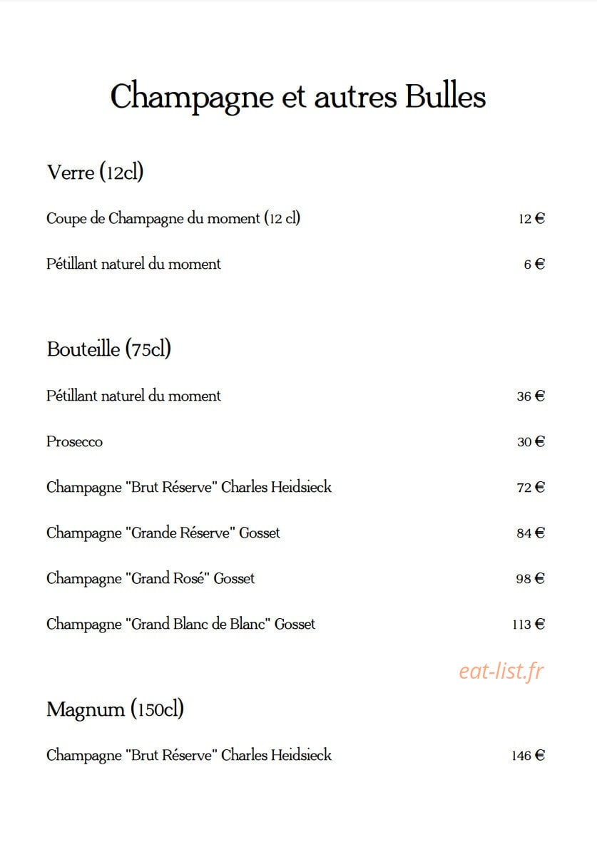 Bistrot du Potager — carte page 3