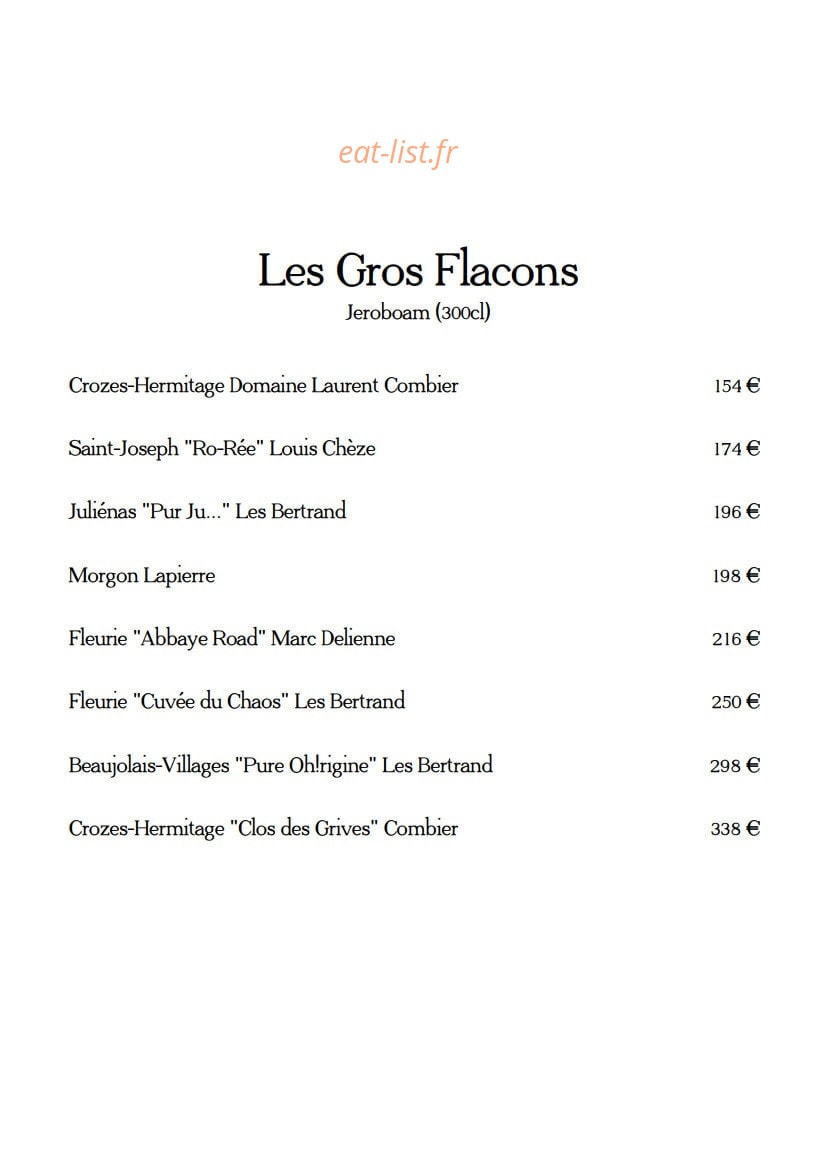 Bistrot du Potager — carte page 14