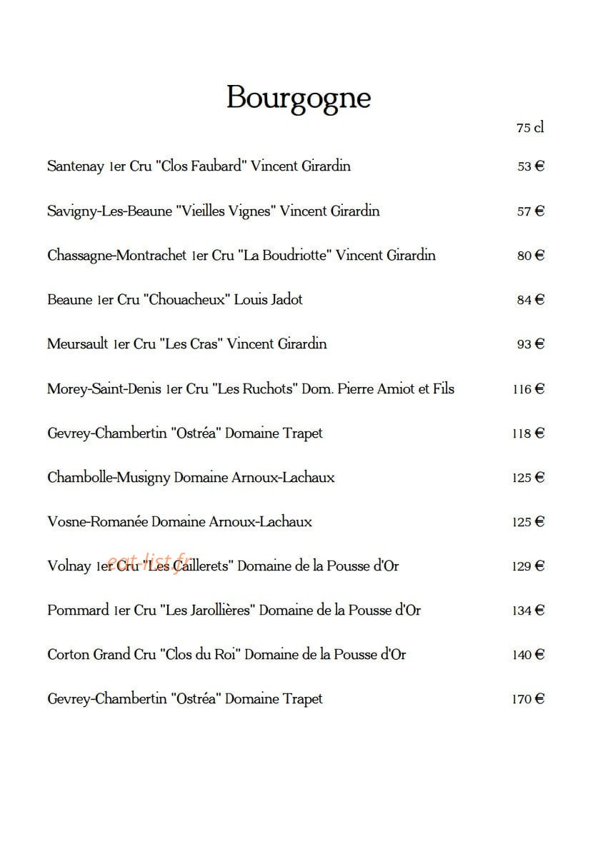 Bistrot du Potager — carte page 9