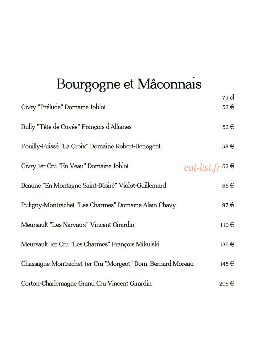 Bistrot du Potager — carte page 5