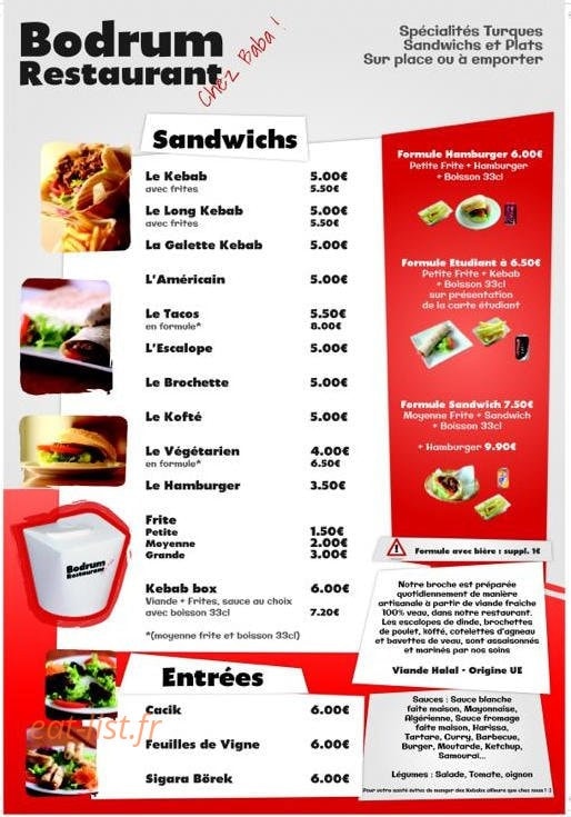 Bodrum chez baba — carte page 4