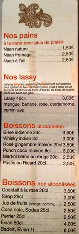 Bollywood Tandoor — carte page 2