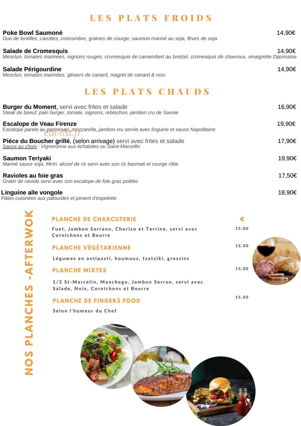 Brasserie Debourg — carte page 2