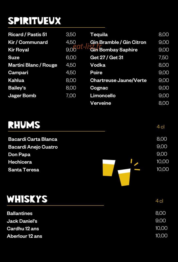 Brasserie Jaures — carte page 8